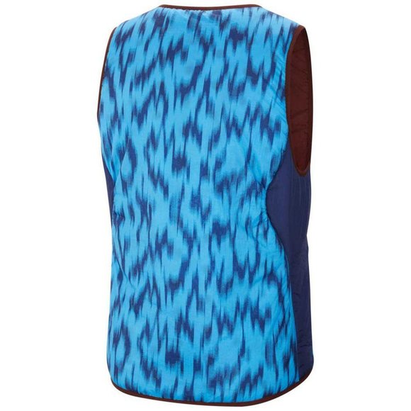 Nike AeroLayer Wild Running Puffer Vest Red Blue CU6058-624 Jogging Reversible - Picture 5 of 12